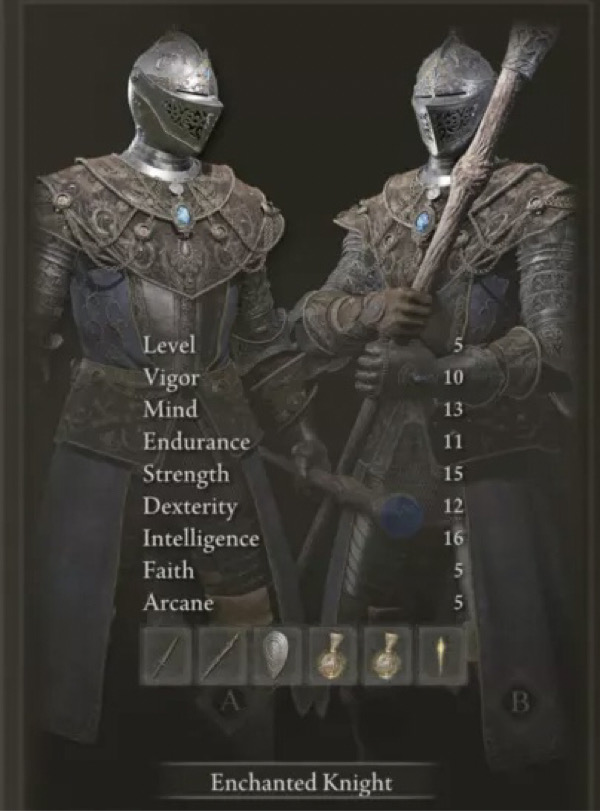 Elden Ring Enchanted Knight class guide Weapons, armour, stats and