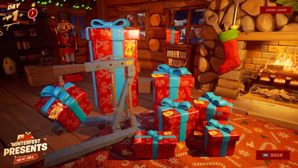 Every present in Fortnite Winterfest 2021 is from MJ. (Picture: Epic Games)