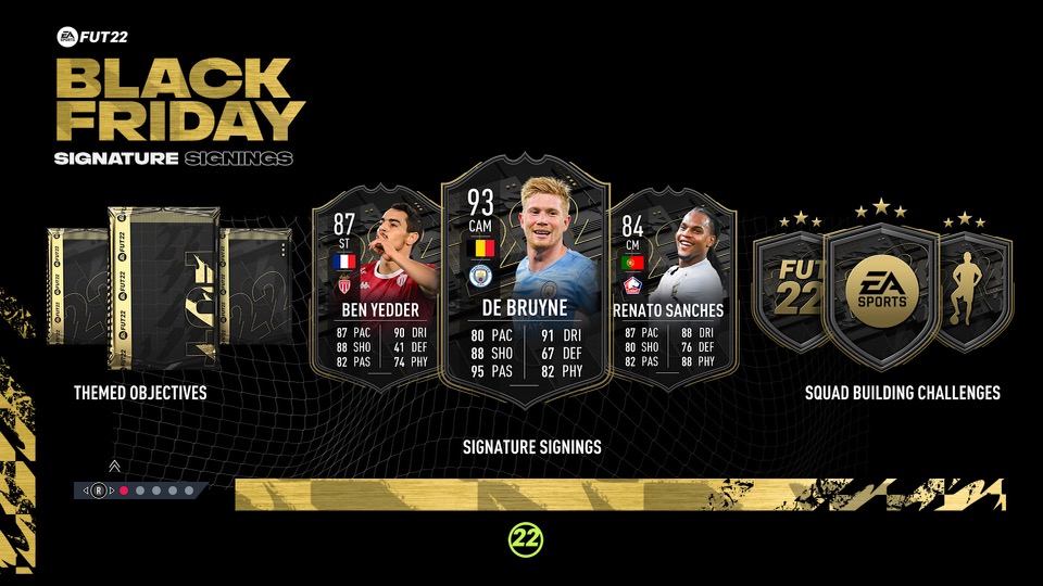 FIFA 22 Black Friday Signature Signings loading screen