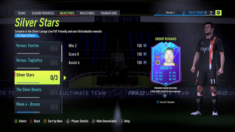 FIFA 22 Christian Gauseth End of an Era Silver Stars Objectives