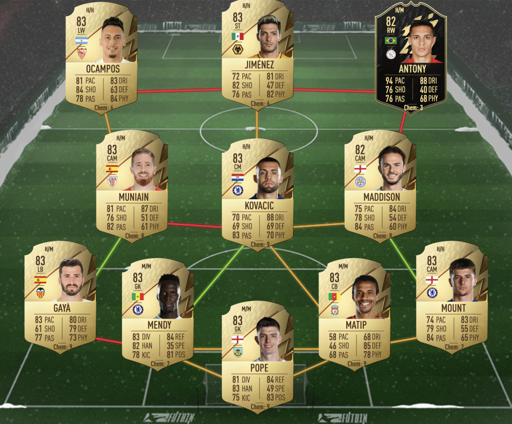 FIFA 22 Naby Keita Showdown SBC Tactical Emulation squad solution
