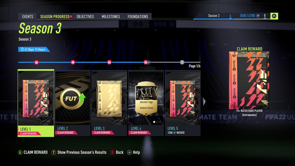 FIFA 22 Season 3 Storyline rewards 1-5