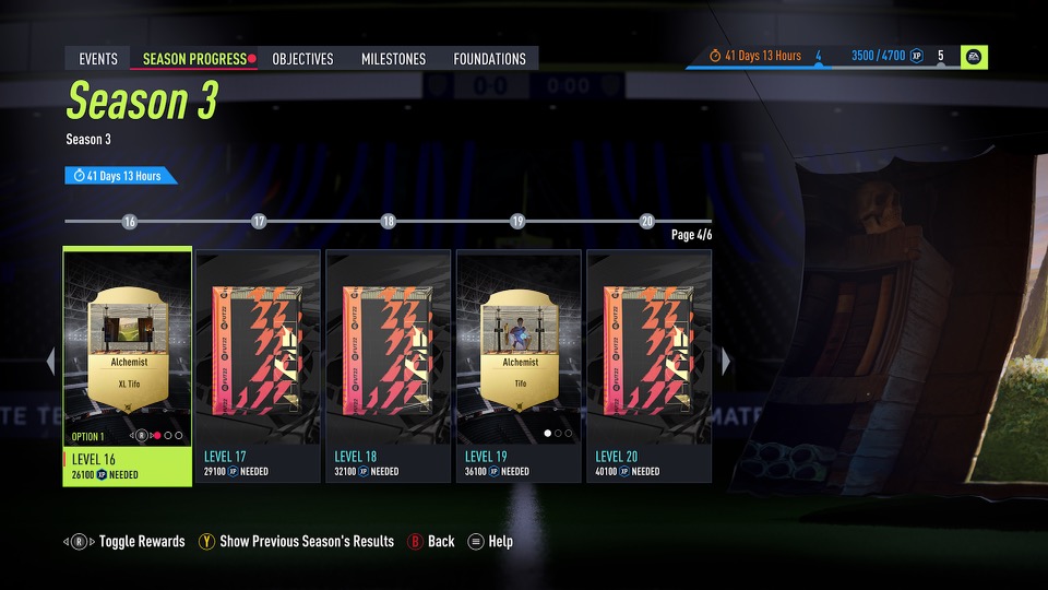 FIFA 22 Season 3 Storyline rewards levels 16-20