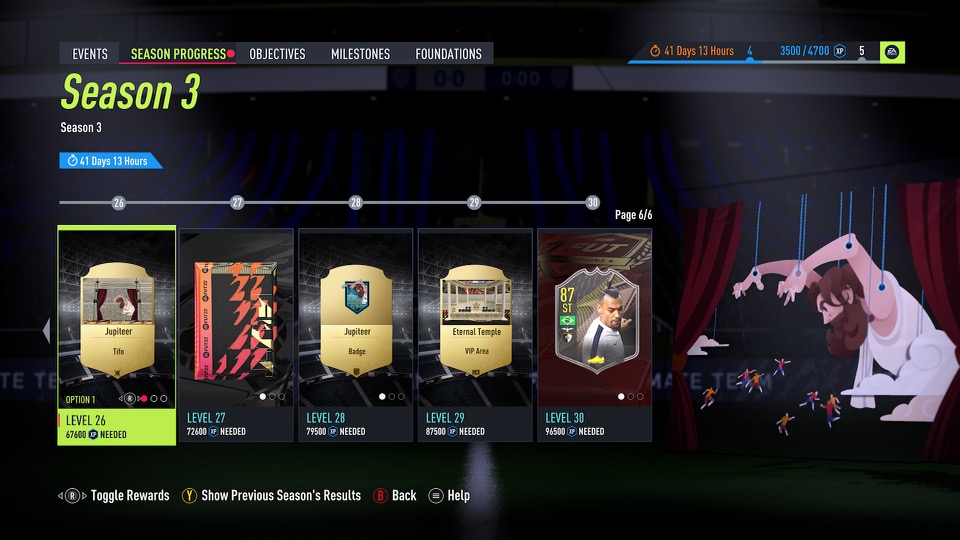 FIFA 22 Ultimate Team Season 3 Storyline rewards levels 26-30