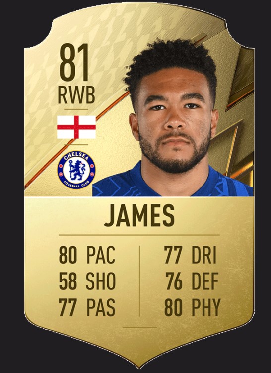 Reece James stats FIFA 22