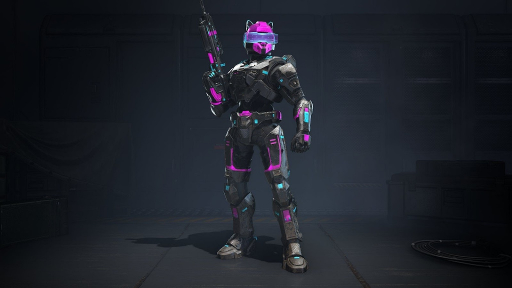 The neon superfly armor coating is coming in cyber showdown. (Picture: Twitter-HaloNoticiasMX/ 343 Industries)