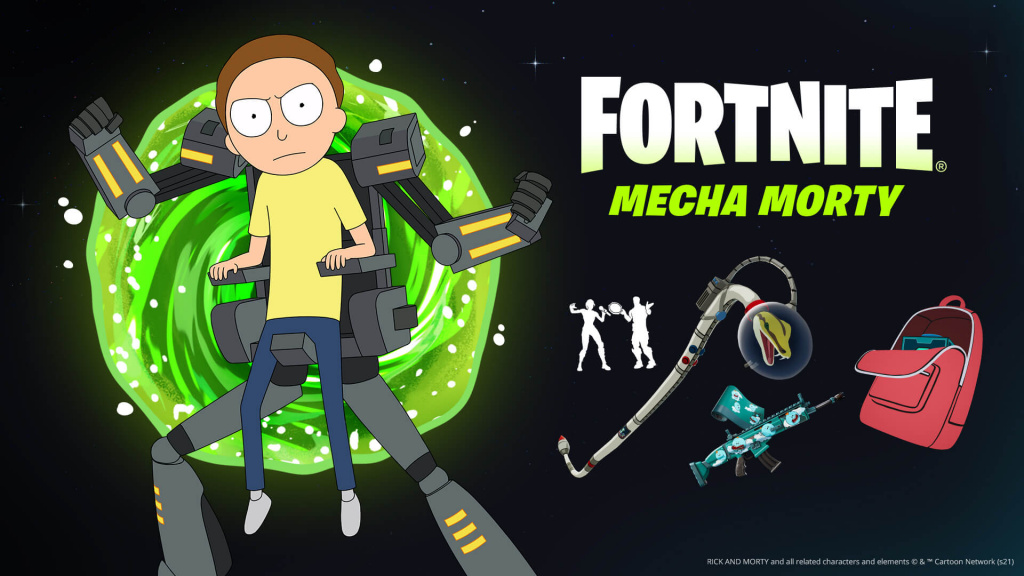 Fortnite Mecha Morty bundle skin how to get V-bucks price item shop