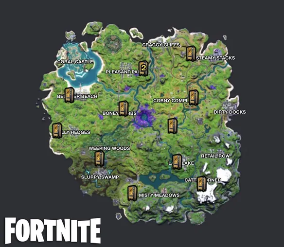 Fortnite Season 7 vending machines map