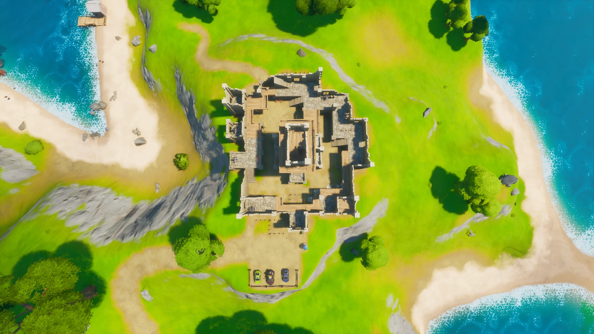 Fort Crumpet as seen from above