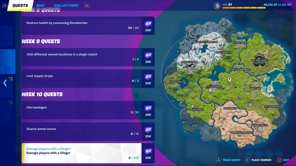 fortnite clinger location where to find