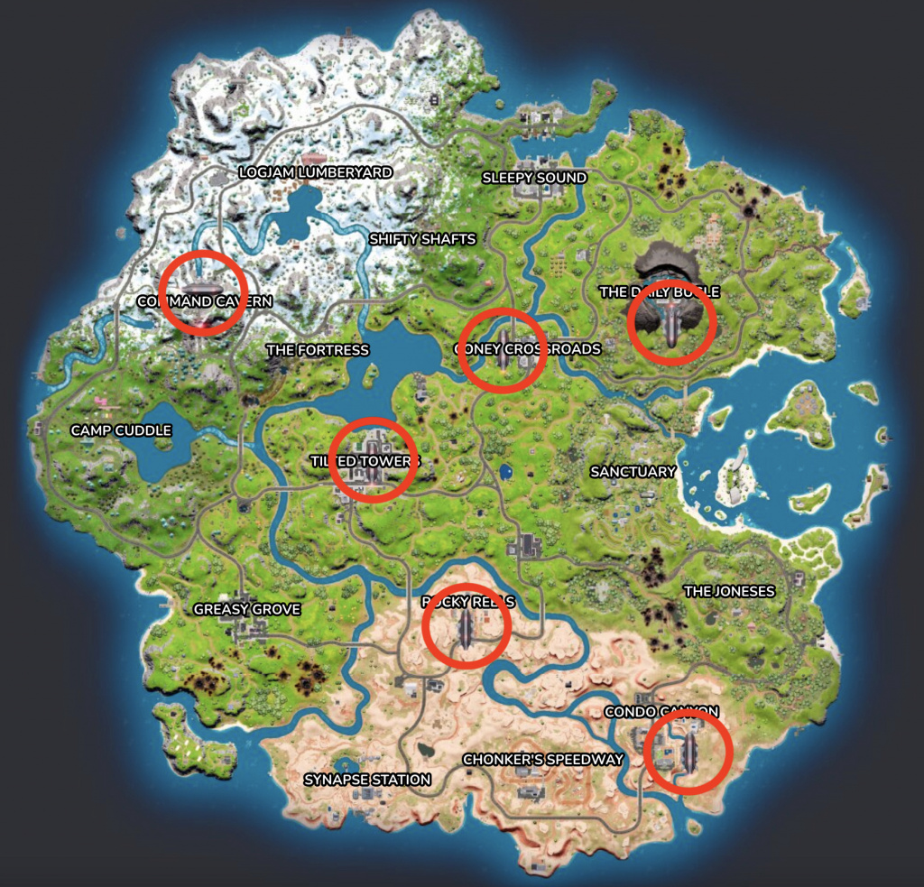 Fortnite Chapter 3 Siege Cannon locations