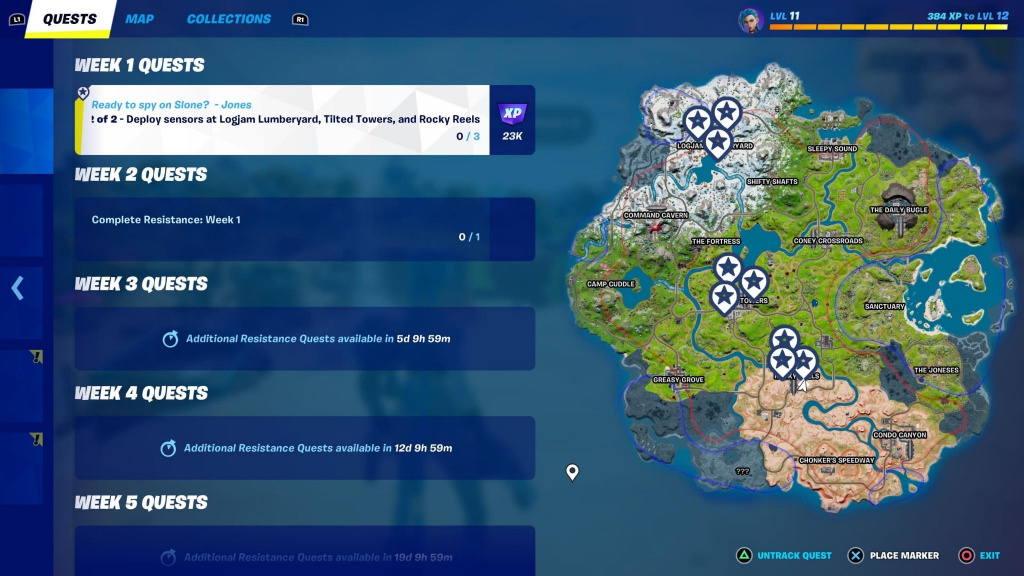 resistance quest fortnite