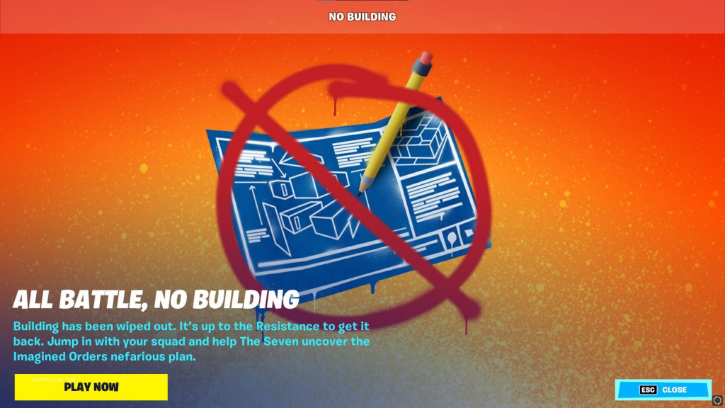 fortnite no building chapter 3 season 2