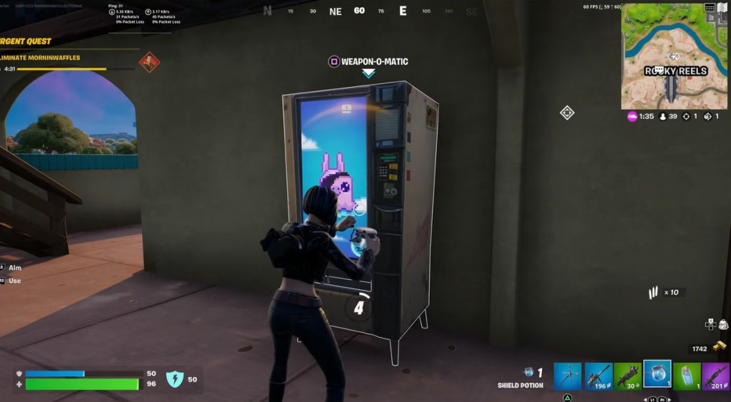how to get rare or higher rarity weapon fortnite vending machine