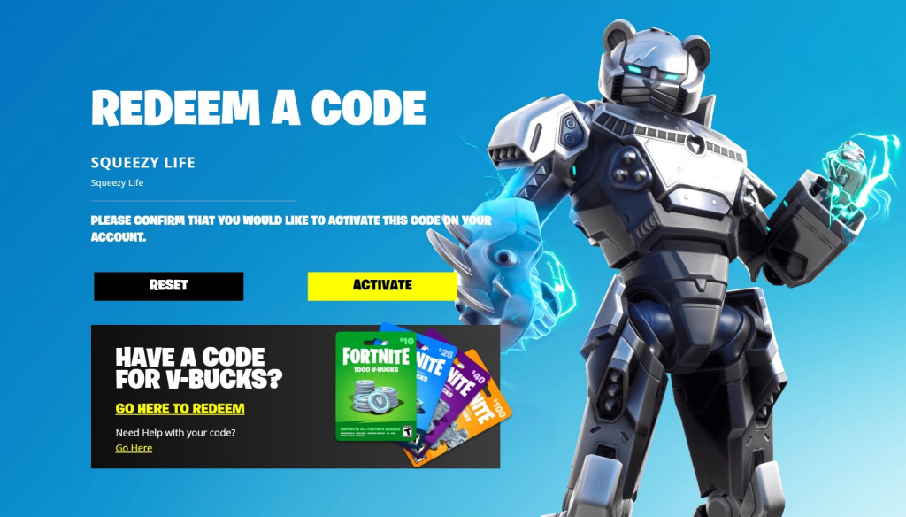 free fortnite codes