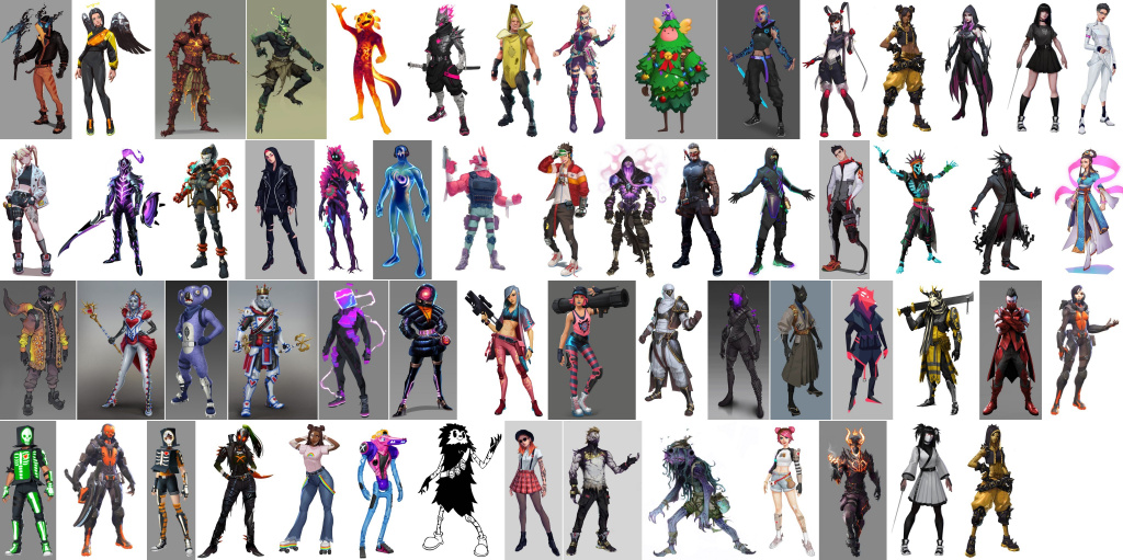 Fortnite leaked concept skins from Epic Games survey GINX Esports TV