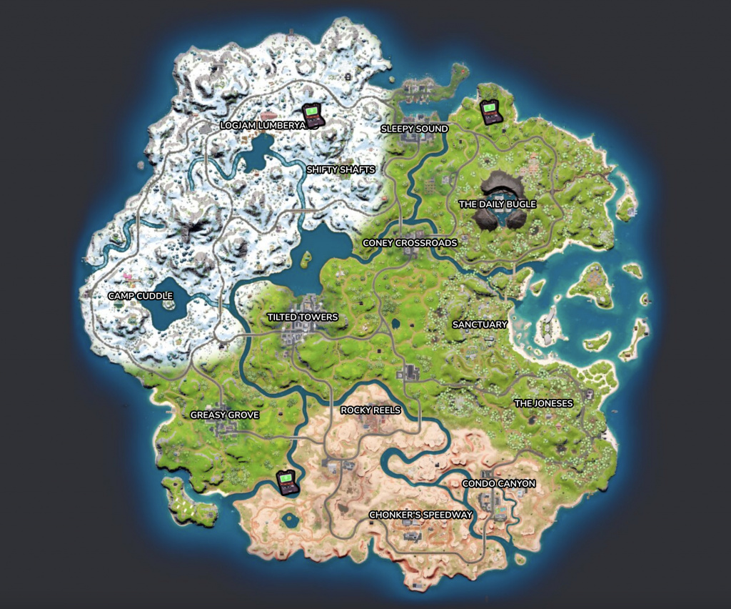 Fortnite Mole Team Drill Site locations map