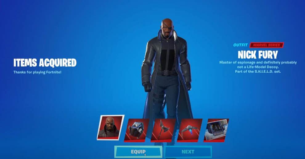 Fortnite Nick Fury Unlock skin