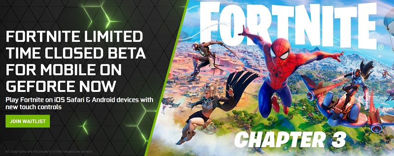 Fortnite on iOS apple GeForce Now closed beta release date how to register get in safari NVIDIA streaming cloud