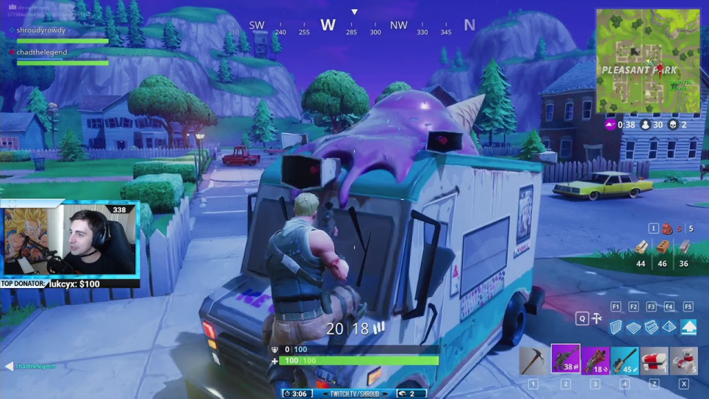 shroud plays fortnite for first time