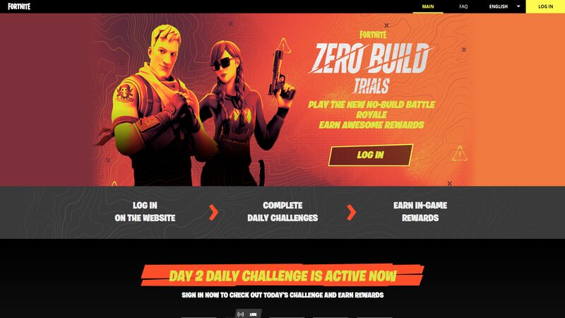 Fortnite Zero Build Trials Main Website