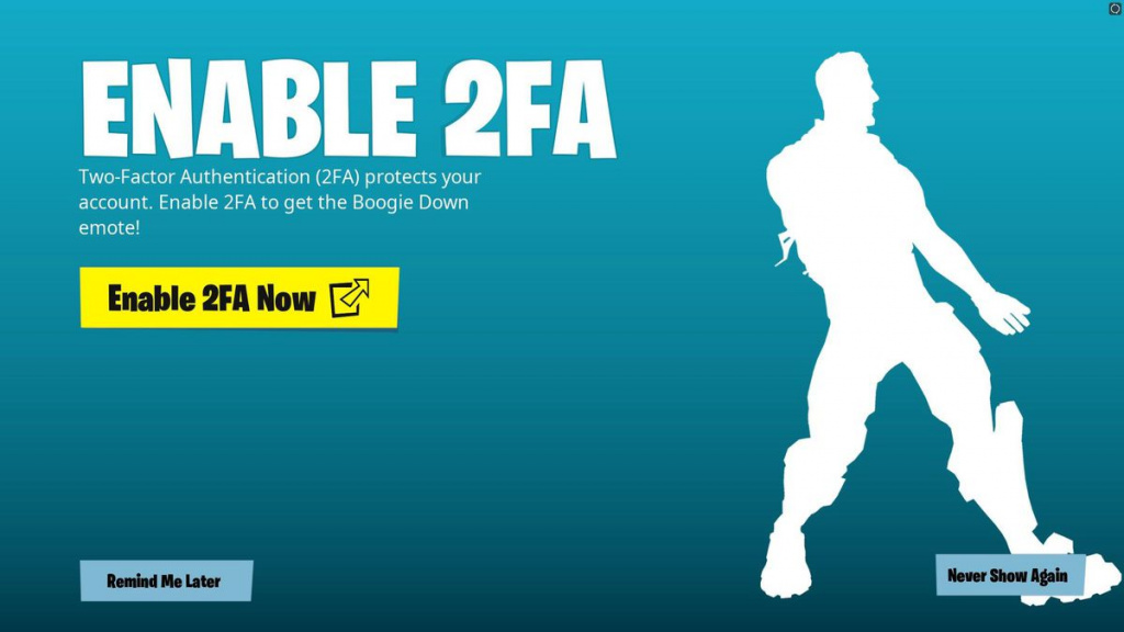 epic games fortnite 2 factor authentication 2fa