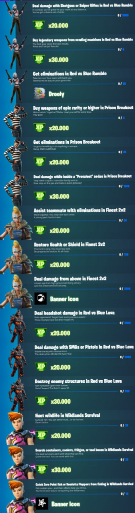 Fortnite Island Game challenges
