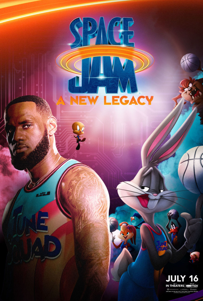 lebron james in space jam new legacy poster