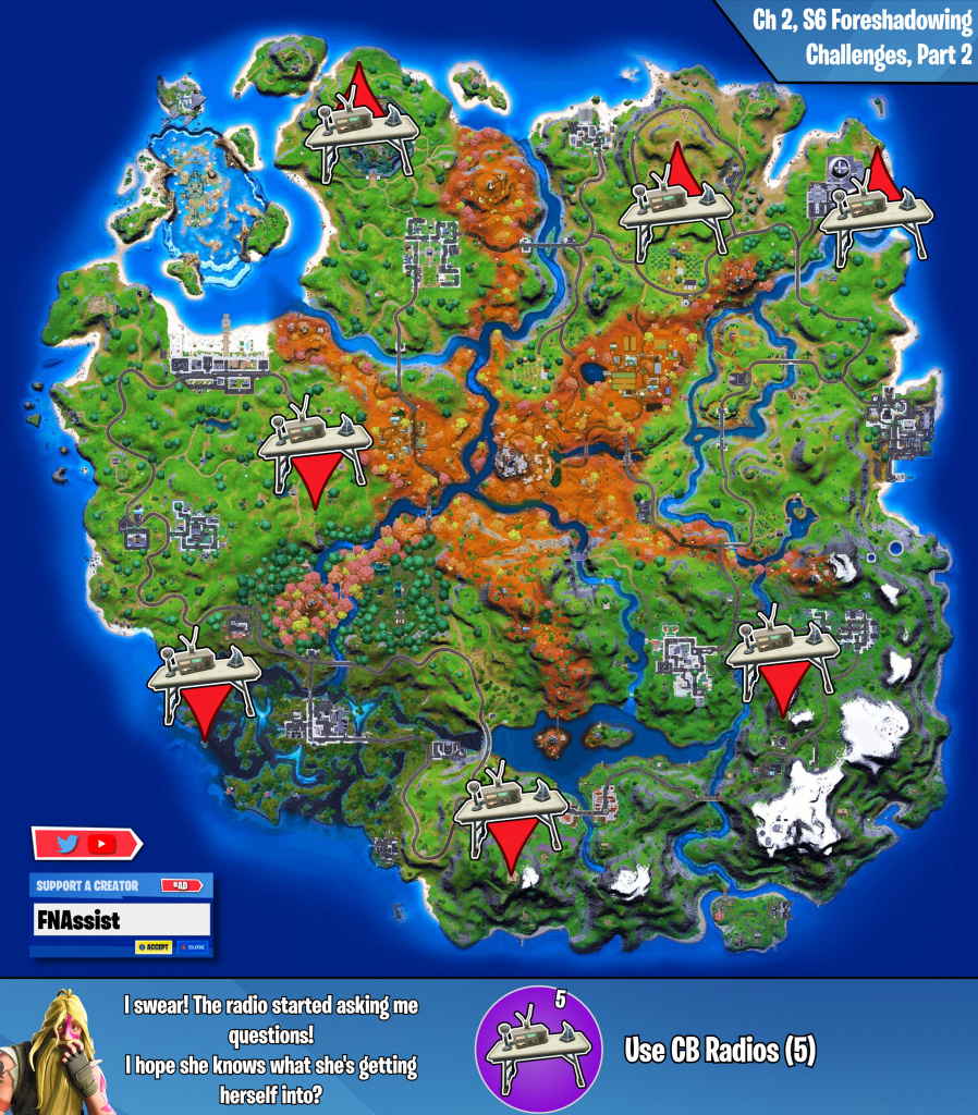 Fortnite Cb Radio Locations How To Complete Foreshadowing Quest Ginx Esports Tv Where Are Cb Radios In Fortnite Season 6 Where Are Cb Radios In Fortnite Season 6 Fortnite Cb Radio Locations How To Complete Foreshadowing Quest Ginx Esports Tv