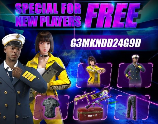 Free Fire new redeem code April 2021 Kelly ford gold boxes for free