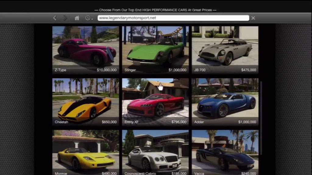 GTA 5 Legendary Motorsport Website