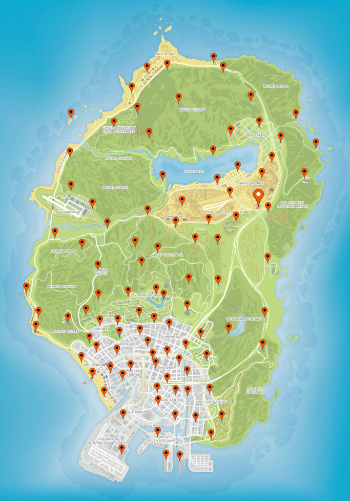GTA Online all Action Figures all locations map