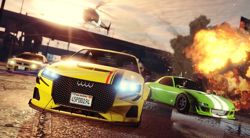 GTA 5 next-gen graphics options modes fidelity performance ps5 xbox series x s ray tracing