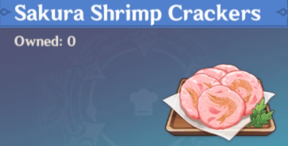 Genshin Impact Sakura Shrimp crackers recipe how to get ingredients effects qualities cooking food