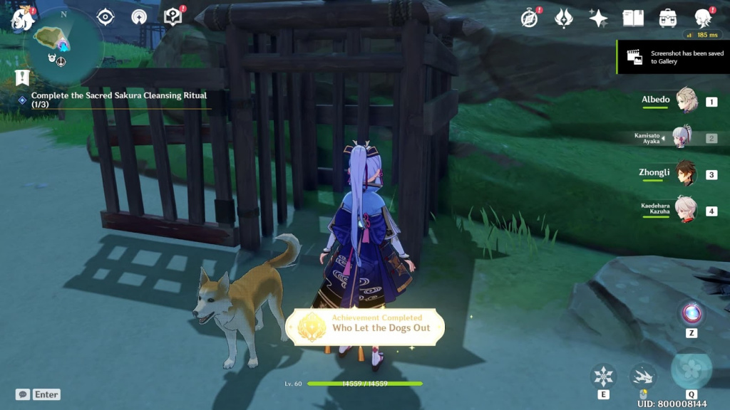 Genshin Impact Who Let the Dog Out achievement