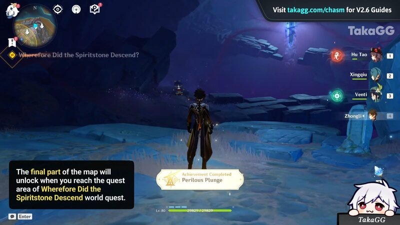 Lighting up the Chasm achievement Genshin 2.6 update