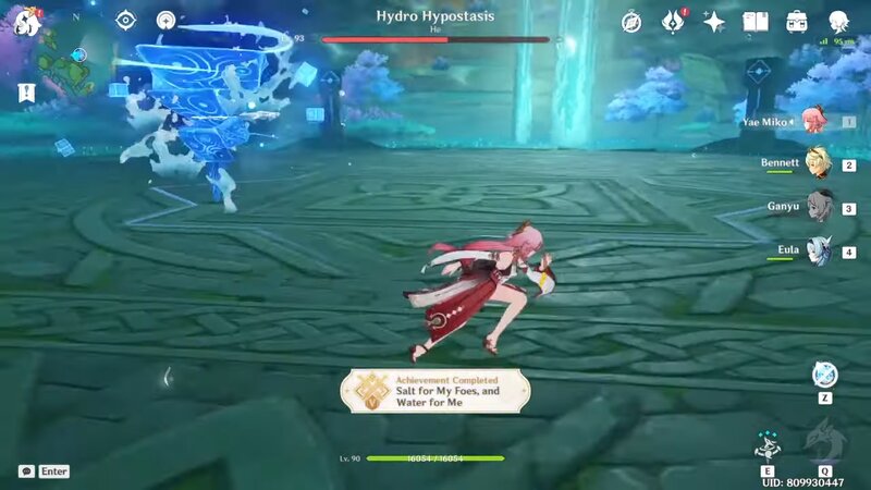 Gaining a new Challenger V achievement Genshin Impact 2.6