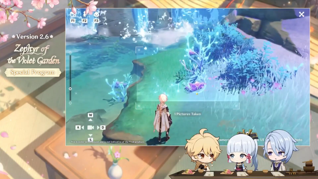 genshin impact 2.6 update events hues of the violet garden festival games moon and stars inscribes photography