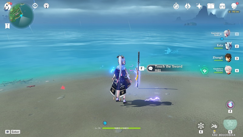 Touch the Sword Hilt puzzle genshim impact how to solve open world quest