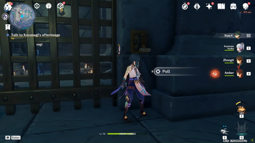 Open the gate by activating the mechanism