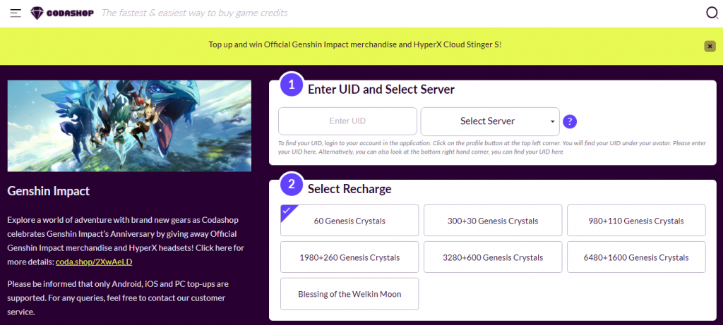 Genshin Impact Redeem Code: How to get free Primogems from Intel Gaming website