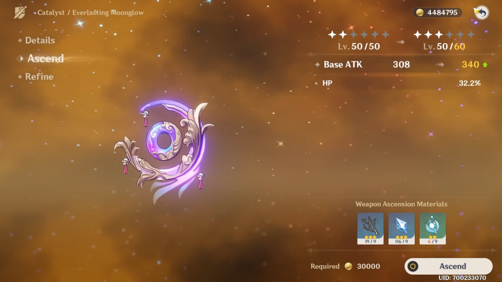 You will need to spend time farming the ascension materials.