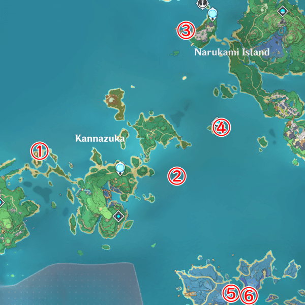 All fishing locations in Genshin Impact 2.1