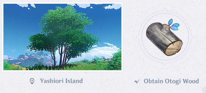 Genshin Impact 2.0 Inazuma Regional Specialties and Trees