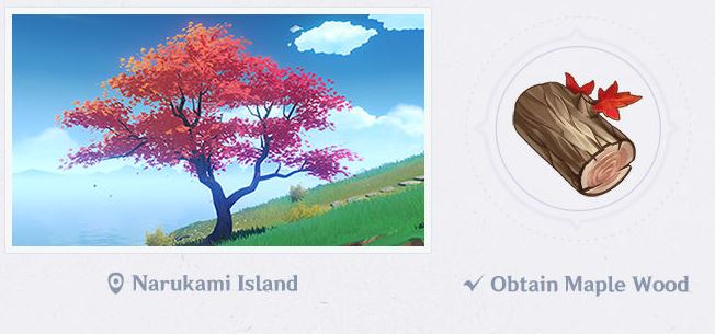 Genshin Impact 2.0 Inazuma Regional Specialties and Trees