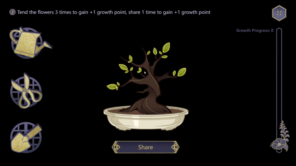 genshin impact web event guide when flowers bloom bonsai plant