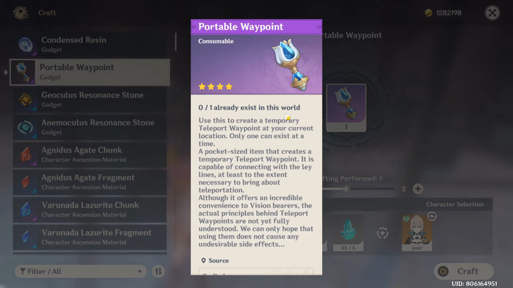 How to get and use Portable Waypoint in Genshin Impact