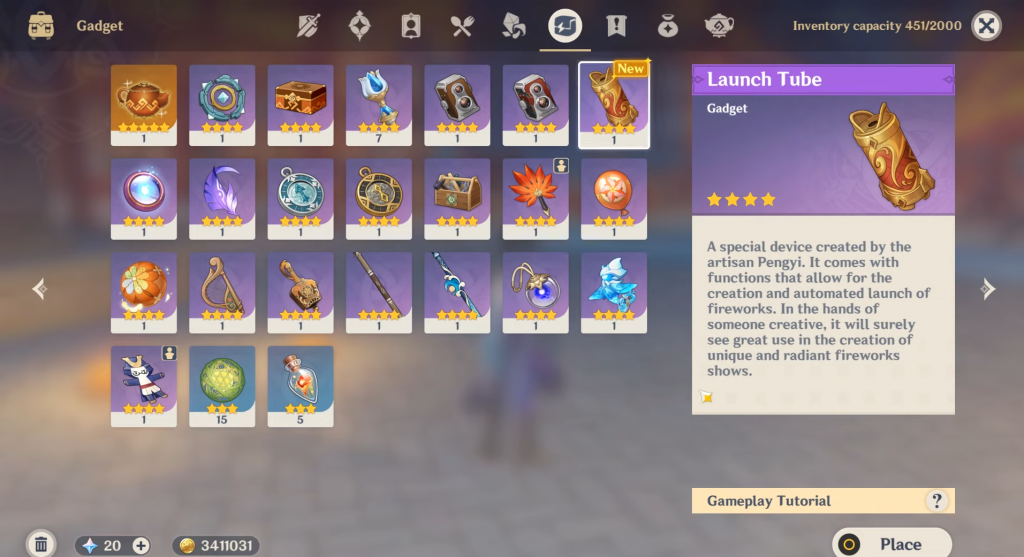 Cómo conseguir el gadget Tubo de lanzamiento en Genshin Impact