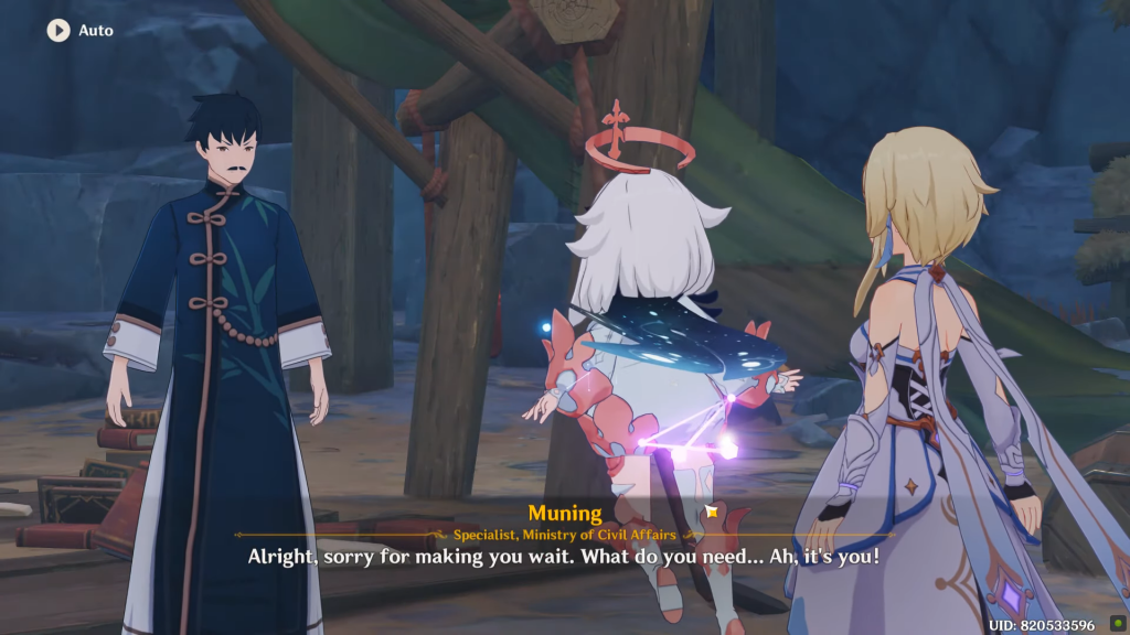 Talk to Munin at the camp.