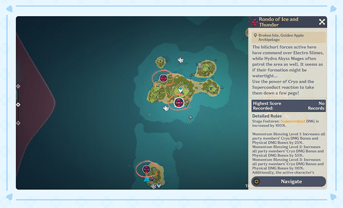 Genshin Impact Never-Ending Battle map
